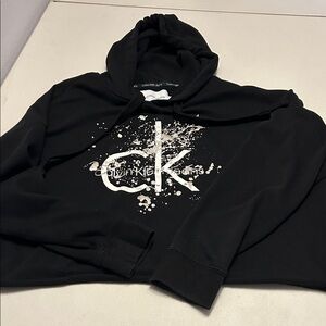Calvin Klein Black Hoodie with White Logo